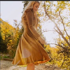 Ivy city company gold velvet dress